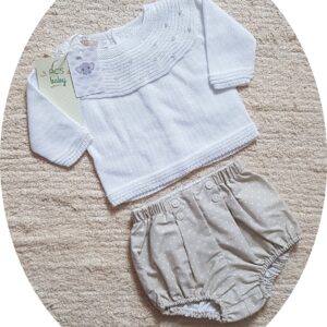 conjunto de dos piezas de punto y tela cucumines 1