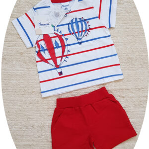 conjunto rojo con camiseta globos cucumines